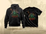 Enchanter brewing dank botanical magic mushroom potion for psychedelic art and cannabis-inspired merch design