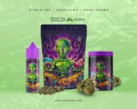 Zen Alien Magic Mushroom Forest Packaging Design